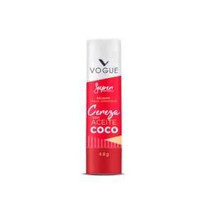 Bálsamo labial Vogue hidratante cereza con aceite de coco x4.8g