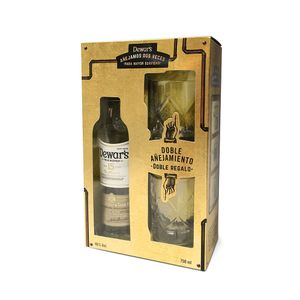 Whisky Dewars escoces 15 años x 750ml + vasos