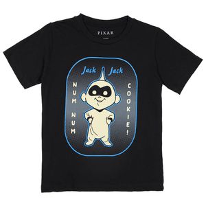 Camiseta moda niño manga corta negra Pixar