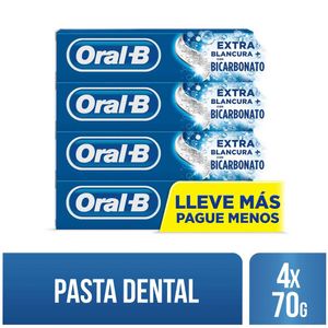 Crema oral-b dental extrablanco+bicarbx4undx70gc-u