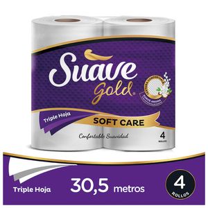 Papel higiénico Suave Gold cuid.sve.x4rolx31.5m c-u