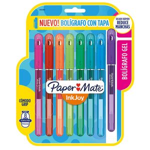 Boligrafo Inkjoy Gel Punta Colores surtidos x8