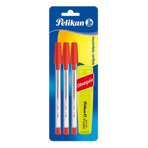 Bolígrafo SLY rojo x3und + 1 resaltador flash amarillo Pelikan