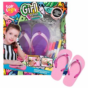 Set de niñas para decorar flip flops toy logic