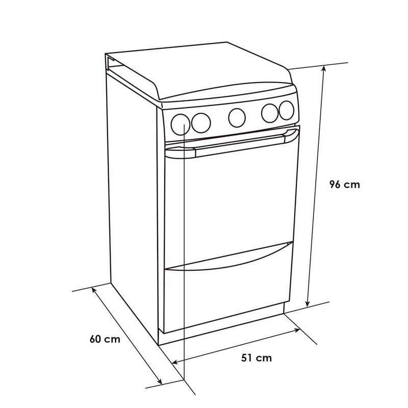 Estufa Abba De Piso Con Horno Gas Natural Negro AB 201-6N N GT ...