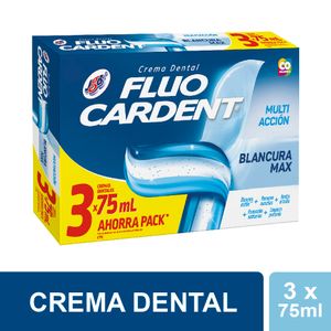 Crema dental fluocardent blanc.maxx3undx75mlc/up.e