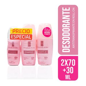 Desodorante Elizabeth Arden clásico roll on x 2 und x 70ml c-u + 30ml precio especial