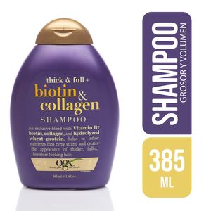 Shampoo Organix Biotina y Colágeno x 385 ml