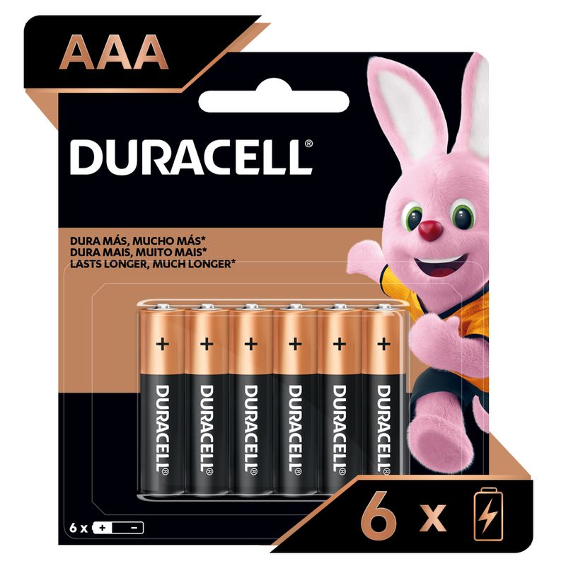 Pila AAA DURACELL Alcalina x 6 Unidades en Tienda Inglesa