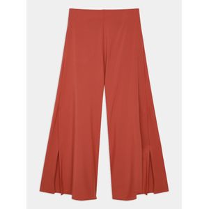 Pantalón Tipo Culotte Con Aberturas Mujer Rojo