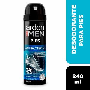Desodorante Arden for men pies antibacterial 24h spray x240ml