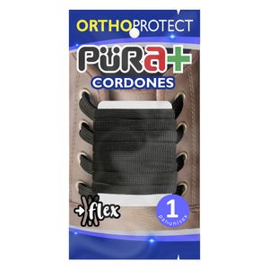 Cordones Plano Tubular Negro 110cm 4208 PURA+