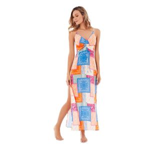 Vestido Largo Tejido Plano Mujer Multicolor 2905