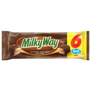 Chocolate Milky Way fun size caramelo y nougat x6 und x95.2g