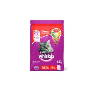 Alimentos Whiskas gatos adultos carne x1.5kg