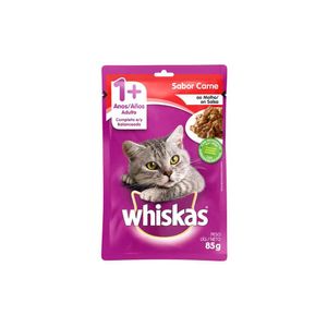 Alimento humedo Whiskas gato adulto carne x85 g