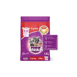 Alimento Whiskas gatos carne x1.4 kg