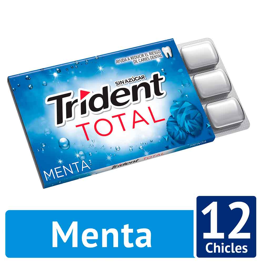 Chicle Trident Total Menta Sin Azúcar X12 Tiendas Jumbo 2503