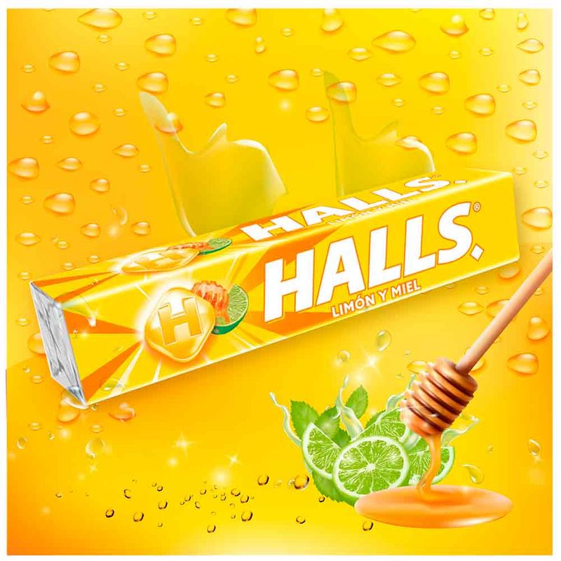 Dulce Halls limon miel 12 de 9 cuadretas (IEPS inc.)