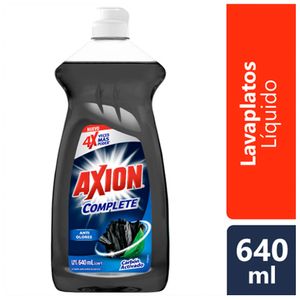 Lavaplatos líquido Axion complete carbón activado x640ml