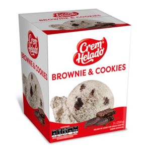 Helado Crem Helado brownie & cookies x5L