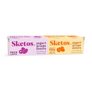 Yogurt sketos griego pack surtido x 4 und x 480g