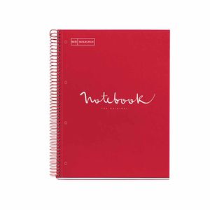 Cuaderno emotions pastel argollado rojo Miquelrius a4 80 hojas