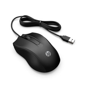 Mouse HP 100 alámbrico Negro