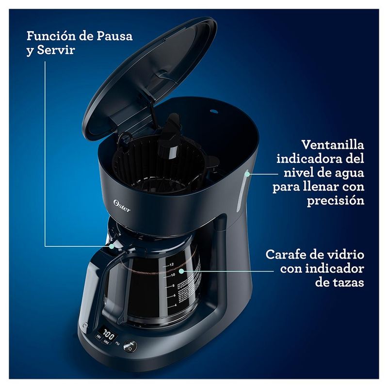 Cafetera Oster 5 Tazas Negro