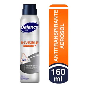 Desodorante en aerosol Balance hombre invisible x160ml