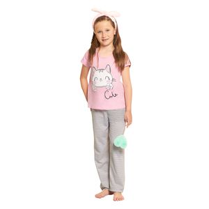 Pijama pantalon largo algodón niña 10 rosado oscuro 56002 ST RINA