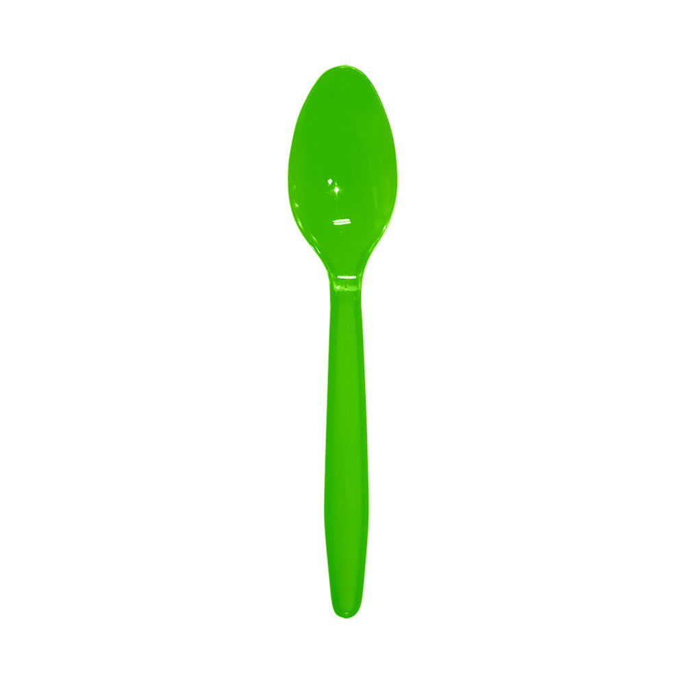 Cuchara plástica Deluxe Verde lima x12unds