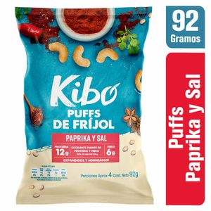 Pasabocas Kibo puffs frijol paprika y sal x92g