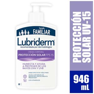 Crema corporal Lubriderm UV-15 protección solar x946ml
