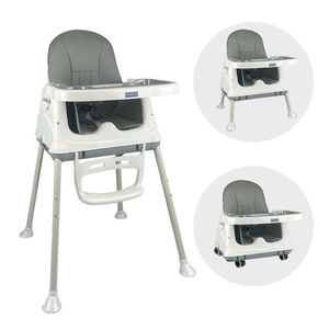 Silla comedor 3en1 Zoe gris Happy Baby