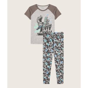 Pijama Corto Largo, Camiseta Cuello Redondo Con Screen Y Pantalon Jogger Estampado  Infantil Niño 66040057