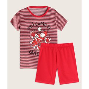 Pijama Camiseta Estampada Con Screen Y Short Unicolor  Infantil Niño 66040052