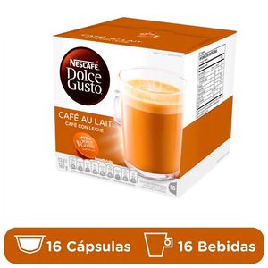 Cápsulas Nescafé Dolce Gusto café con leche 16 cápsulas x160g