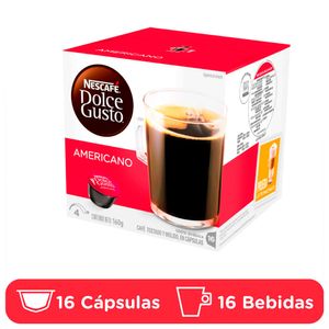 Cápsulas de Café Americano Nescafé Dolce Gusto 16 Tazas preparadas x 160gr