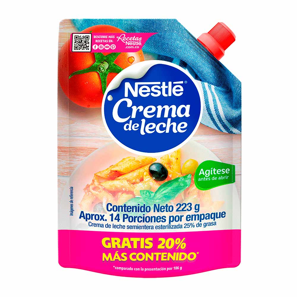 Crema de Leche Nestlé Bolsa x 223gr - Tiendas Jumbo