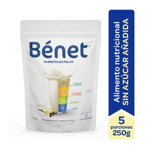 Alimento Benet vainilla polvo sin azúcar x250g