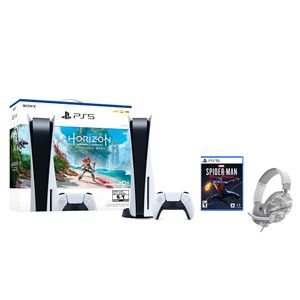 Consola Play Station PS5 Estandar Horizon + Spiderman + TurtleBeach
