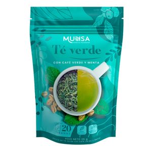 Té Munsa verde café verde menta x26g