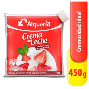 Crema leche bolsa Alquería x 450g