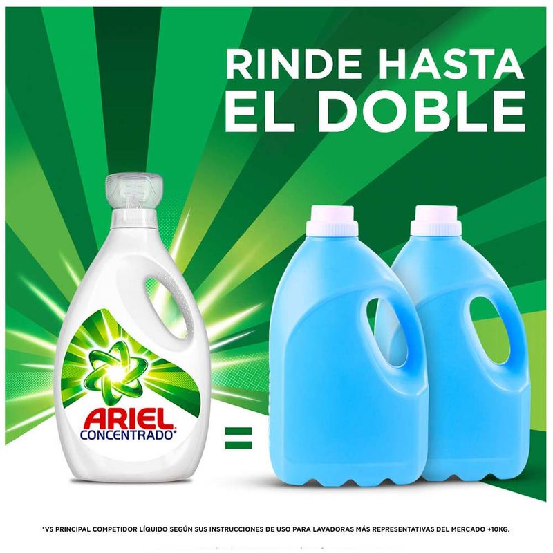 Detergente Líquido Concentrado Ariel Doble Poder 2 L