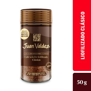 Café Juan Valdez Liofilizado clásico soluble x50g
