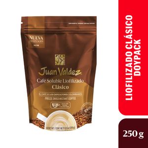 Café Juan Valdez clásico soluble liofilizado x250g