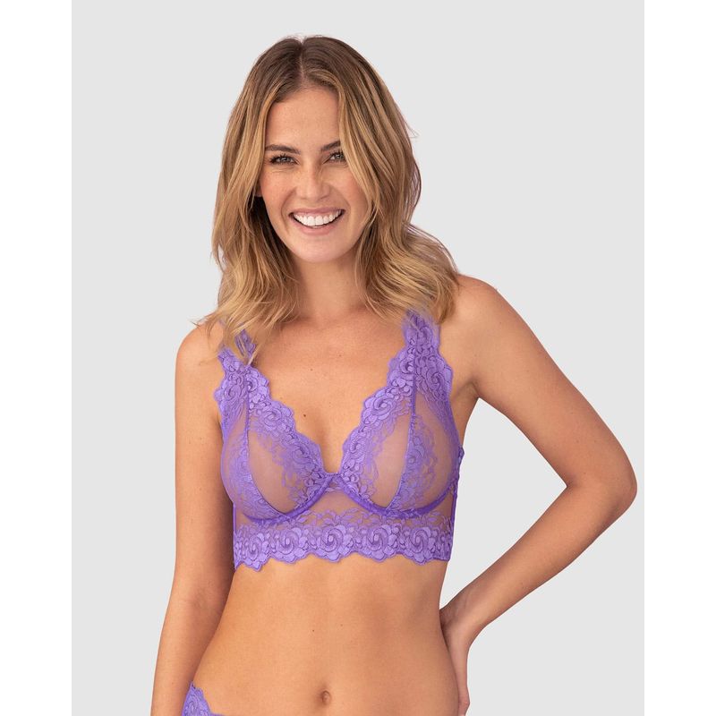 Top Bralette Sexy Encaje Lenceria Brasier Mujer Brs