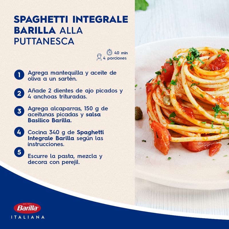 Pasta Spaghetti Integral Barilla 500g - Levapan - Colombia