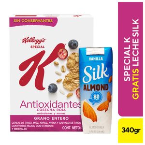 Cereal Special K Antioxidantes x340g gratis leche Silk x236ml